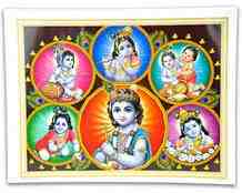 POS103<br><br> Lord Krishna Poster on Cardboard - 15"x20"