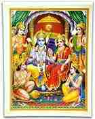 POS175<br><br> Ram Darbar Poster on Cardboard - 15"x20"