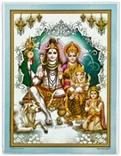 Wholesale Lord Shiva Family Art Poster