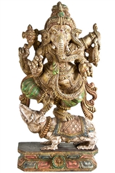 Wooden Lord Ganesh Statue