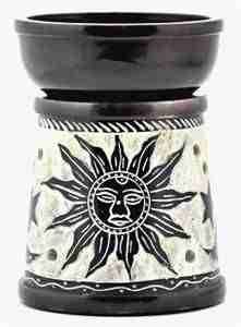 Stone Carved Sun Moon Star Aroma Lamp