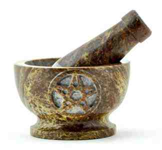 Stone Carved Mortar and Pestle