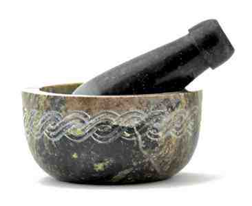 Stone Carved Mortar and Pestle