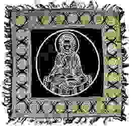Wholesale Gold Print Buddha Scarves/Altar Cloth