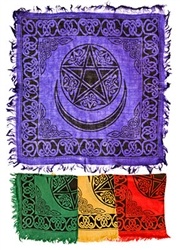 Wholesale Pentacle with Moon Scarves/Altar Cloth