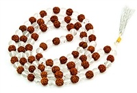 Wholesale Crystal Quartz & Rudraksha Prayer Mala