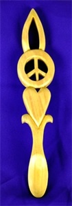 Wooden Peace Sign Love Spoon