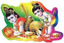 Krishna & Balaram Stickers