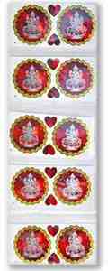 Goddess Laxmi in Red & Gold Stickers