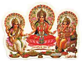 Laxmi, Saraswati and Ganesh Stickers