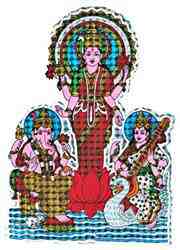 Laxmi, Saraswati and Ganesh Stickers