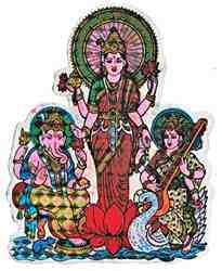 Laxmi, Saraswati and Ganesh Stickers