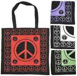 Wholesale Peace Sign Tote Bag