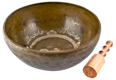 Wholesale Mandala Carved Tibetan Singing Bowl