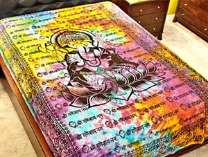 Wholesale Tapestry - Tie Die Ganesh Tapestry/Bedspread