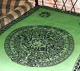 Wholesale Tapestry - Green Aztec Calender Tapestry/Bedspread