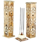 WBR124<br><br> 2 Pieces Pentacle Wooden Tower Sticks/Cone Burner Set<BR><BR><p style=color:rgb(255,0,0);font-weight:bold>4th of July Sale!</p>