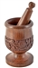 Wholesale Wood Hand Carved Mortar & Pestle