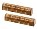 WBR71<br><br> 2 Pieces Wooden Buddha Sticks/cone Box Burner 12"L