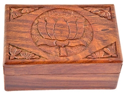 Wholesale Lotus Carved Wooden Box