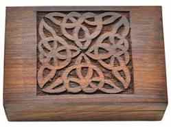 Wholesale Celtic Triquetra Carved Wooden Box