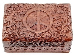 Wholesale Peace Sign Wooden Box