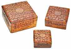 Wholesale Floral Carved Wooden Box