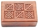 <!WBX78>Celtic Triquetra Carved Wooden Box - 4" x 6"