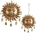 WCH13<br><br> 4 Pieces Sun Face Chime - 10"W, 19"H