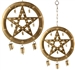 WCH49<br><br> 4 Pieces Pentacle Chime with Bells - 9.5"W, 18"H