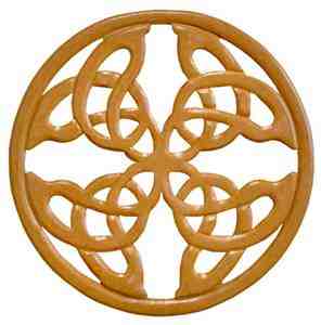 Wooden Celtic Triquetra Altar Tile