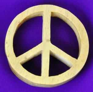 Pinewood Peace Sign Altar Tile