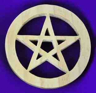 Pinewood Pentacle Altar Tile