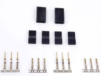 JR / Spektrum Servo Connector Plug Set (Male and Female - 2 Pairs)