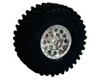 APS Aluminum Beadlock Silver Wheels & Crawler Tires Set for 1:18 1:24. Set of 4, APS28424S