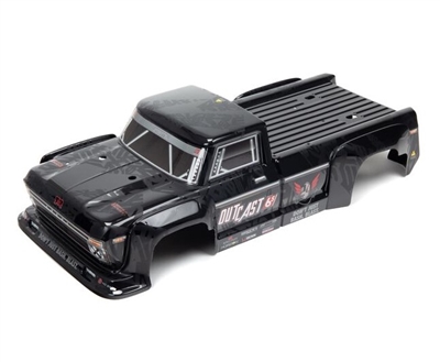 1/8 Painted Decaled Trimmed Body, Black : Outcast 6S BLX Item No. ARRMA - ARA406160