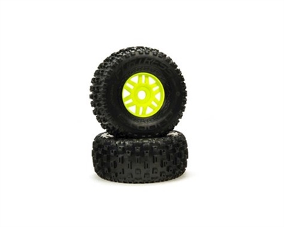 dBoots 'Fortress' Tyre Set Glued Green (Pair) ARA550068