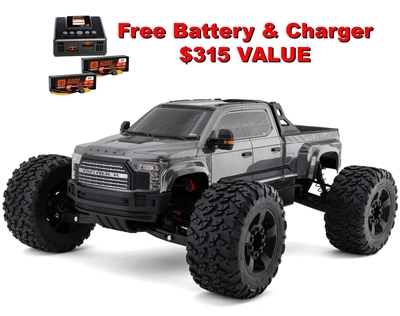 Arrma BIG ROCK 6S 4WD BLX 1/7 Monster Truck RTR Gunmetal