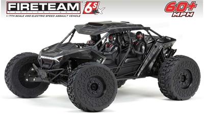 FIRETEAM 6S 4WD BLX 1/7 Speed Assault Vehicle RTR (Black)