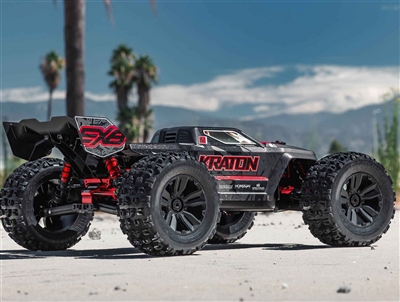 Arrma 1/8 KRATON 6S BLX 4X4 EXtreme Bash Speed Monster Truck RTR, Black - ARA8708T1