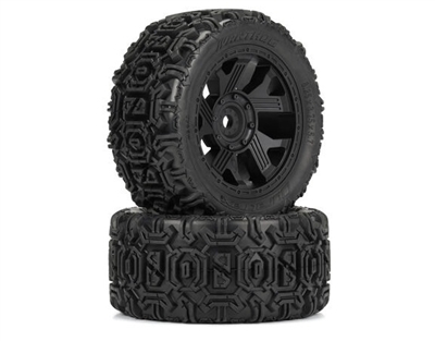 1/6 Warthog F/R 5.7" Monster Truck Tires MTD 24mm Black Ripper (2) DTX564110