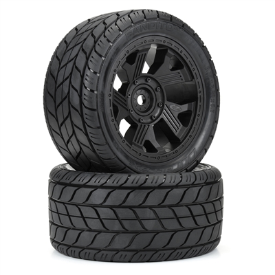 DuraTrax Bandito 5.7" Pre-Mounted Tire (Black) (2) w/Ripper Wheels & Removable 24mm Hex 8S (KRATON/X-MAXX)