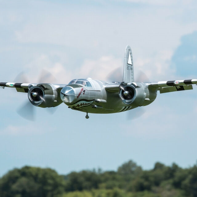 Dynam B-26 Marauder Silver 1500mm Wingspan - PNP