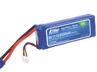 2200mAh 3S 11.1V 30C LiPo, 13AWG EC3 EFLB22003S30