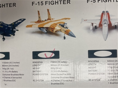 FMS F-15 FIGHTER SKY CAMO WINGSPAN 710 mm PNP (MISSING CANOPY)- FMSF15SC710PM
