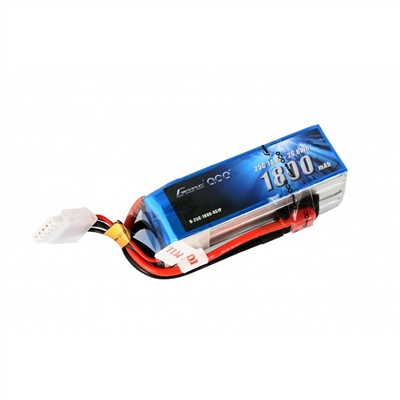 Gens Ace 1800mAh 14.8V 25C 4S1P Lipo Battery Pack with Deans plug