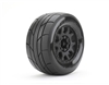 1/8 MT 3.8 Super Sonic Tires Mounted on Black Claw Rims, Medium Soft, Belted, 17mm 1/2" Offset (2)