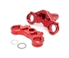 LOS364002 Aluminum Triple Clamp Set, Red: Promoto-MX