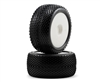 1/8 XTT TruggyTire,Bl,Mntd,w/ Wht Whl,0 0ffset (2) LOSA17701B