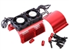 Power Hobby Heat Sink W/ Twin Tornado High Speed Fans PHBPH1289RED